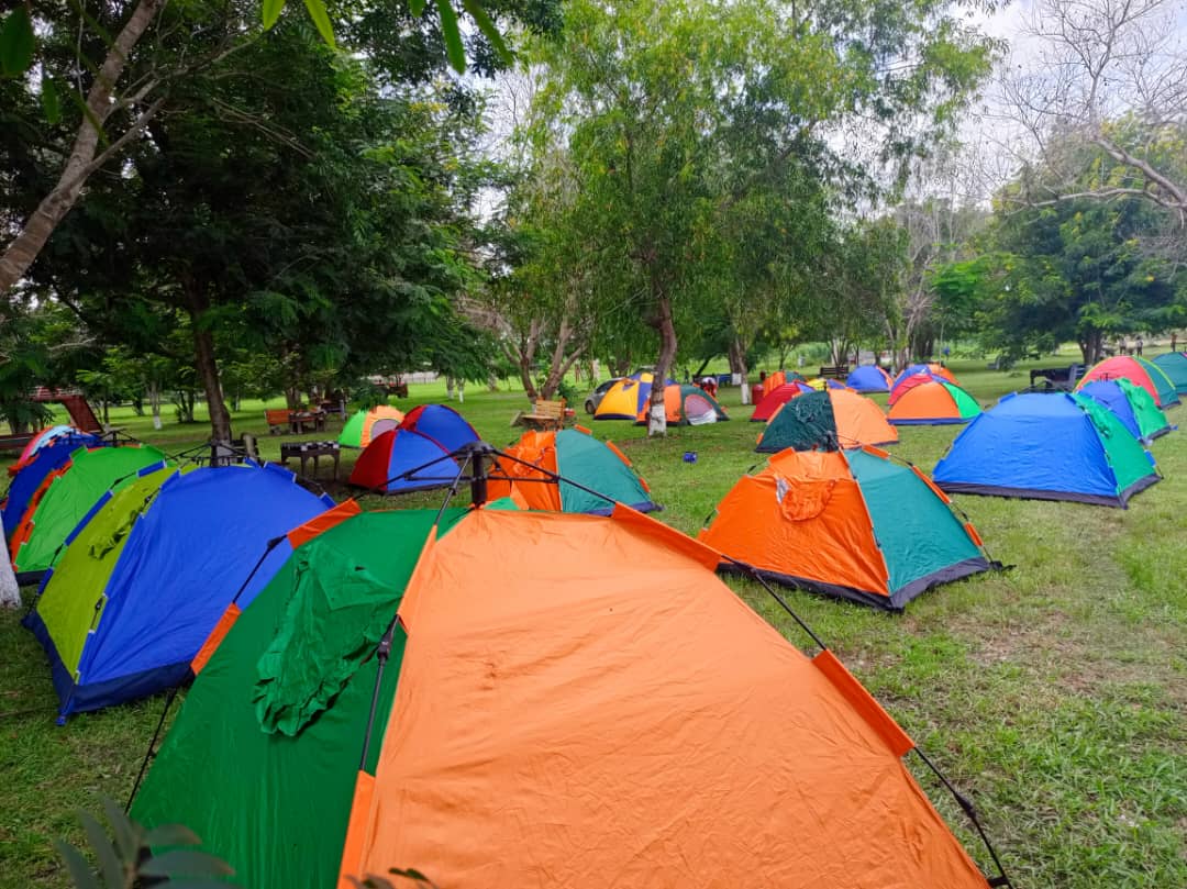Tent with single bed